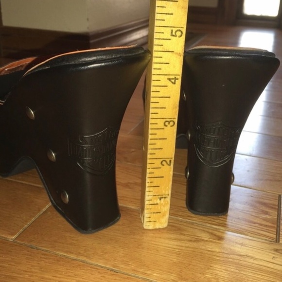 Authentic Vintage Harley Davidson Platform Wedges - Picture 6 of 6